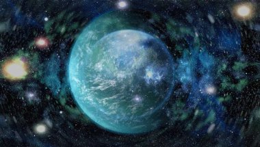 Derin uzay bulunan sarmal gökada. Nasa tarafından döşenmiş bu görüntü unsurları.