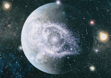 Derin uzay bulunan sarmal gökada. Nasa tarafından döşenmiş bu görüntü unsurları.