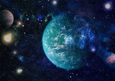 Derin uzay bulunan sarmal gökada. Nasa tarafından döşenmiş bu görüntü unsurları.