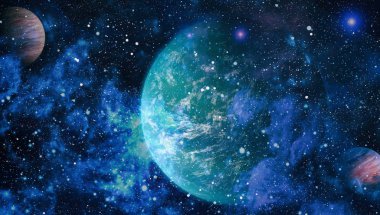 Derin uzay bulunan sarmal gökada. Nasa tarafından döşenmiş bu görüntü unsurları.