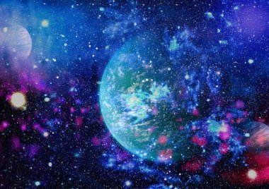 Derin uzay bulunan sarmal gökada. Nasa tarafından döşenmiş bu görüntü unsurları.