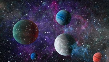 Derin uzay bulunan sarmal gökada. Nasa tarafından döşenmiş bu görüntü unsurları.