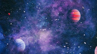 Derin uzay bulunan sarmal gökada. Nasa tarafından döşenmiş bu görüntü unsurları.