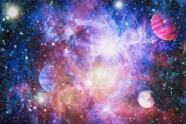 Derin uzay bulunan sarmal gökada. Nasa tarafından döşenmiş bu görüntü unsurları.
