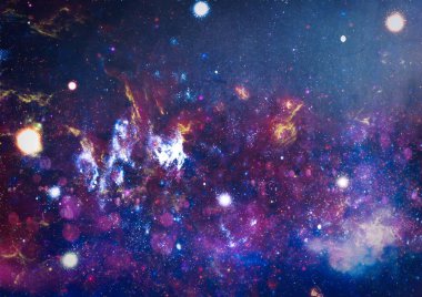 Güzel bulutsu, yıldızlar ve galaksiler. Nasa tarafından döşenmiş bu görüntü unsurları.