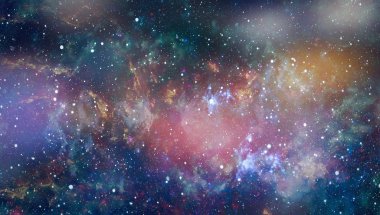 Güzel bulutsu, yıldızlar ve galaksiler. Nasa tarafından döşenmiş bu görüntü unsurları.