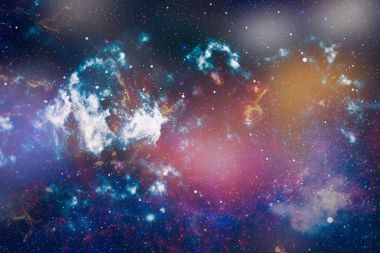 Güzel bulutsu, yıldızlar ve galaksiler. Nasa tarafından döşenmiş bu görüntü unsurları.