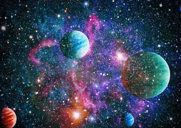 Nebulosa och galaxer i rymden. Delar av denna bild tillhandahålls av NASA. — Stockfoto