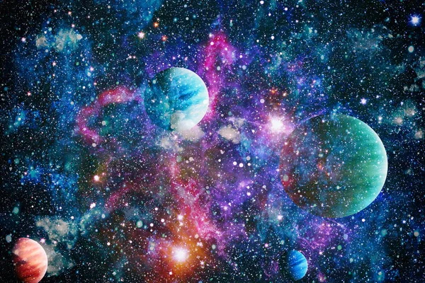 Nebula and galaxies in space. Elements of this image furnished by NASA. — Stock Photo, Image