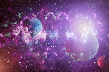 birçok ışık yılı uzakta dünya derin uzayda yıldız alanı. Bu görüntü nasa tarafından döşenmiş unsurları