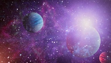 birçok ışık yılı uzakta dünya derin uzayda yıldız alanı. Bu görüntü nasa tarafından döşenmiş unsurları