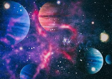 birçok ışık yılı uzakta dünya derin uzayda yıldız alanı. Bu görüntü nasa tarafından döşenmiş unsurları