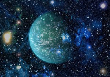 birçok ışık yılı uzakta dünya derin uzayda yıldız alanı. Bu görüntü nasa tarafından döşenmiş unsurları