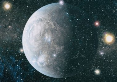 birçok ışık yılı uzakta dünya derin uzayda yıldız alanı. Bu görüntü nasa tarafından döşenmiş unsurları