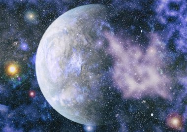 birçok ışık yılı uzakta dünya derin uzayda yıldız alanı. Bu görüntü nasa tarafından döşenmiş unsurları