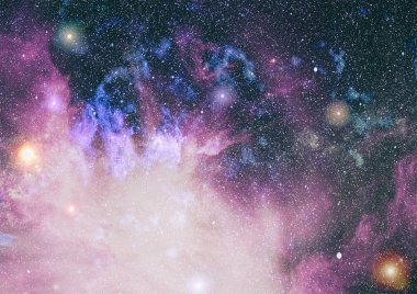 Uzaydaki gezegenler, yıldızlar ve galaksiler uzay keşiflerinin güzelliğini gösteriyor. NASA tarafından döşenmiş elementler