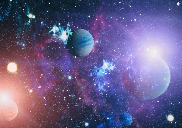 Csillagköd és galaxisok az űrben. A kép elemeit a NASA bocsátotta rendelkezésre. — Stock Fotó