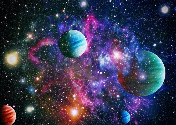 Nebula and galaxies in space. Elements of this image furnished by NASA. — Stock Photo, Image