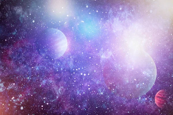 Campo estelar en el espacio profundo a muchos años luz de la Tierra. Elementos de esta imagen proporcionados por la NASA — Foto de Stock