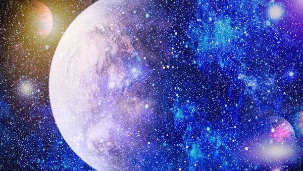 Les étoiles d'une planète et d'une galaxie dans un espace libre. Éléments de cette image fournis par la NASA . — Photo