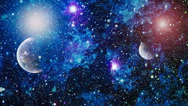 Planeten, sterren en sterrenstelsels in de ruimte die de schoonheid van de ruimteverkenning laten zien. Elementen verstrekt door NASA — Stockfoto