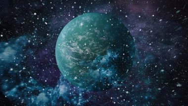 Uzaydaki gezegenler, yıldızlar ve galaksiler uzay keşiflerinin güzelliğini gösteriyor. NASA tarafından döşenmiş elementler