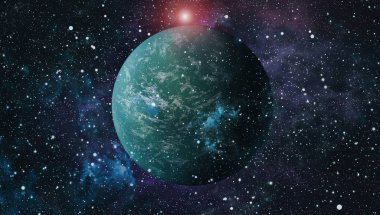 Uzaydaki gezegenler, yıldızlar ve galaksiler uzay keşiflerinin güzelliğini gösteriyor. NASA tarafından döşenmiş elementler