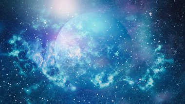 Uzaydaki gezegenler, yıldızlar ve galaksiler uzay keşiflerinin güzelliğini gösteriyor. NASA tarafından döşenmiş elementler