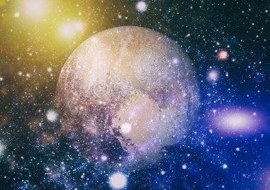 Güzel bulutsu, yıldızlar ve galaksiler. Nasa tarafından döşenmiş bu görüntü unsurları.