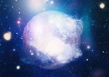 Güzel bulutsu, yıldızlar ve galaksiler. Nasa tarafından döşenmiş bu görüntü unsurları.