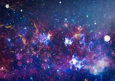 Güzel bulutsu, yıldızlar ve galaksiler. Nasa tarafından döşenmiş bu görüntü unsurları.