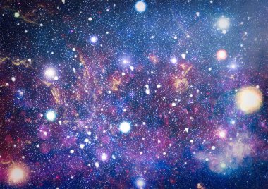 Güzel bulutsu, yıldızlar ve galaksiler. Nasa tarafından döşenmiş bu görüntü unsurları.