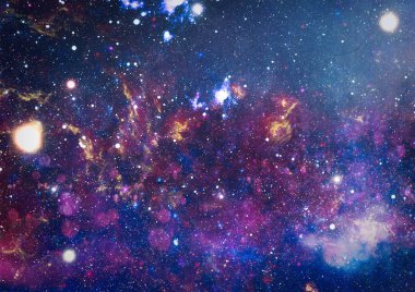 Güzel bulutsu, yıldızlar ve galaksiler. Nasa tarafından döşenmiş bu görüntü unsurları.