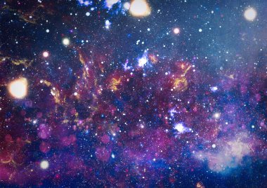 Güzel bulutsu, yıldızlar ve galaksiler. Nasa tarafından döşenmiş bu görüntü unsurları.