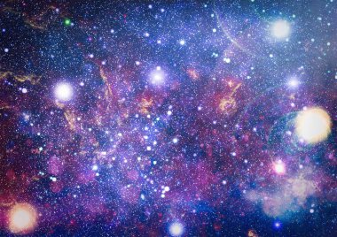 Güzel bulutsu, yıldızlar ve galaksiler. Nasa tarafından döşenmiş bu görüntü unsurları.