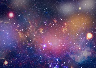 Güzel bulutsu, yıldızlar ve galaksiler. Nasa tarafından döşenmiş bu görüntü unsurları.