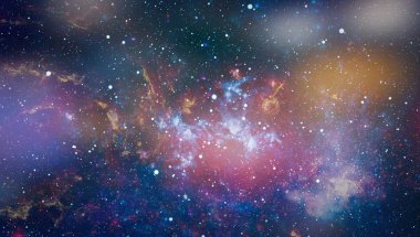 Güzel bulutsu, yıldızlar ve galaksiler. Nasa tarafından döşenmiş bu görüntü unsurları.