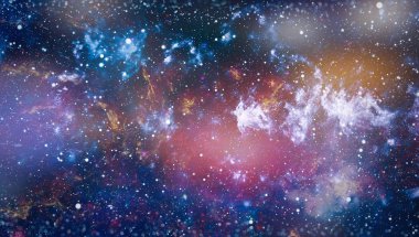 Güzel bulutsu, yıldızlar ve galaksiler. Nasa tarafından döşenmiş bu görüntü unsurları.