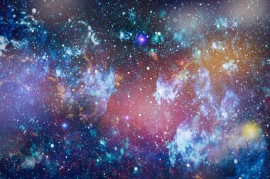 Güzel bulutsu, yıldızlar ve galaksiler. Nasa tarafından döşenmiş bu görüntü unsurları.