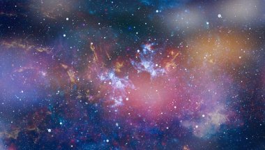 Güzel bulutsu, yıldızlar ve galaksiler. Nasa tarafından döşenmiş bu görüntü unsurları.