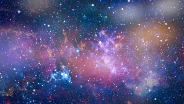 Güzel bulutsu, yıldızlar ve galaksiler. Nasa tarafından döşenmiş bu görüntü unsurları.