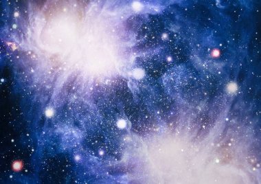 Güzel bulutsu, yıldızlar ve galaksiler. Nasa tarafından döşenmiş bu görüntü unsurları.