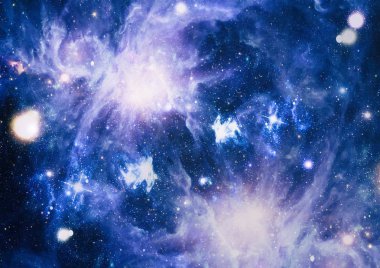 Güzel bulutsu, yıldızlar ve galaksiler. Nasa tarafından döşenmiş bu görüntü unsurları.