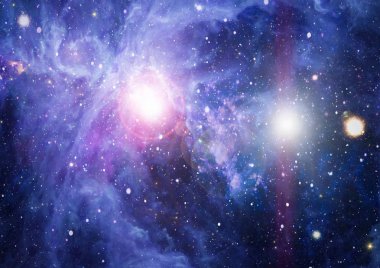 Güzel bulutsu, yıldızlar ve galaksiler. Nasa tarafından döşenmiş bu görüntü unsurları.