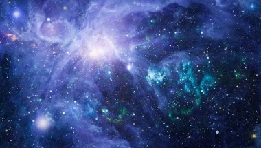 Güzel bulutsu, yıldızlar ve galaksiler. Nasa tarafından döşenmiş bu görüntü unsurları.