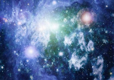 Güzel bulutsu, yıldızlar ve galaksiler. Nasa tarafından döşenmiş bu görüntü unsurları.