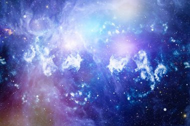 Güzel bulutsu, yıldızlar ve galaksiler. Nasa tarafından döşenmiş bu görüntü unsurları.