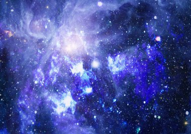 Güzel bulutsu, yıldızlar ve galaksiler. Nasa tarafından döşenmiş bu görüntü unsurları.