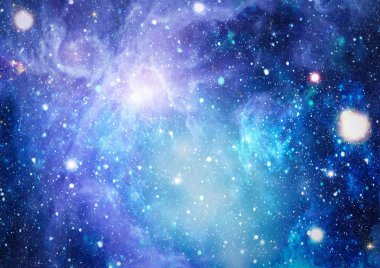Güzel bulutsu, yıldızlar ve galaksiler. Nasa tarafından döşenmiş bu görüntü unsurları.