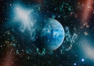 Renkli derin uzay. Evren kavramı arka plan. Nasa tarafından döşenmiş bu görüntü unsurları